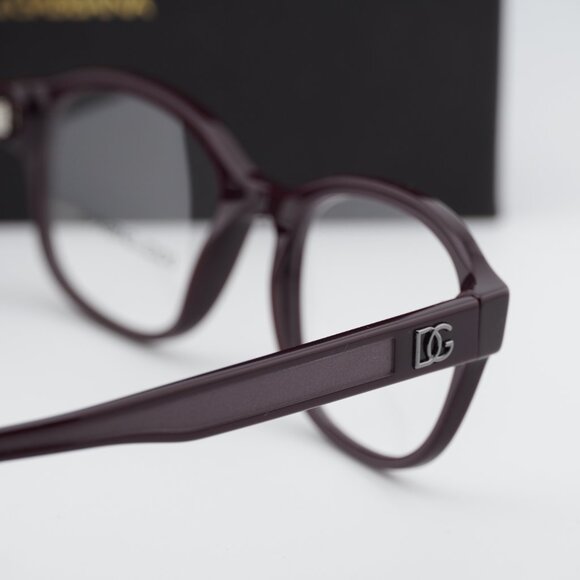 Dolce & Gabbana DG3339 3332 Rectangle Eyeglasses 53mm - Dark Bordeaux - Picture 8 of 11